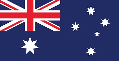 Australian National Flag with the Union Jack, Commonwealth Star, and Southern Cross.